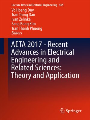 cover image of AETA 2017--Recent Advances in Electrical Engineering and Related Sciences